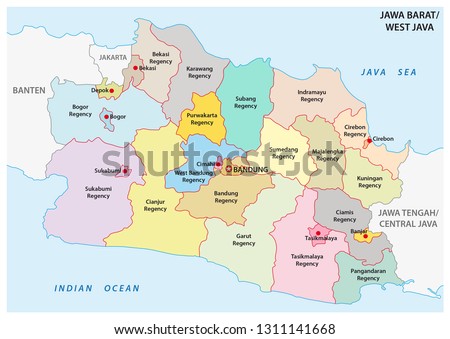 Peta Jawa Barat Vector Jawa-Barat Stock Vector Images - Avopix.com