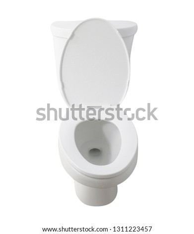 toilet bowl isolated on white background.