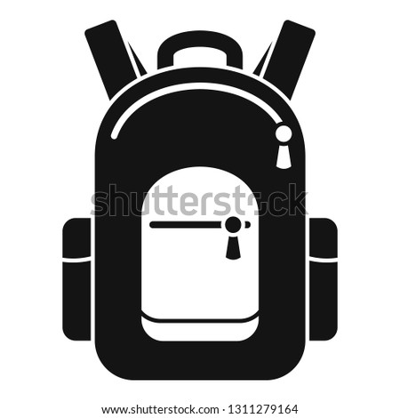 Bike backpack icon. Simple illustration of bike backpack vector icon for web design isolated on white background