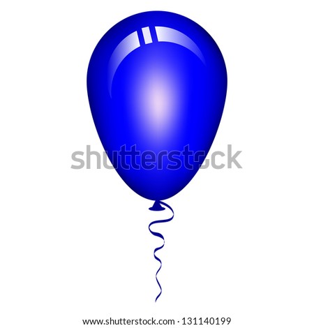 Vector illustration of blue balloon