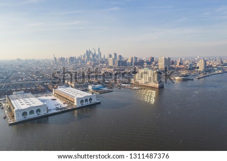 Aerial photo Delaware River and Philadelphia PA