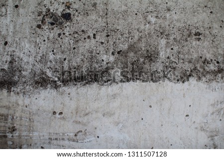 concrete texture divided in two horizontal parts. Close-up.