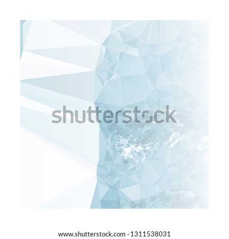 Abstract triangular background with white faded corner  