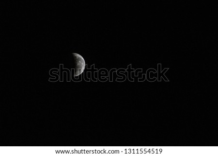 Half Moon in the night