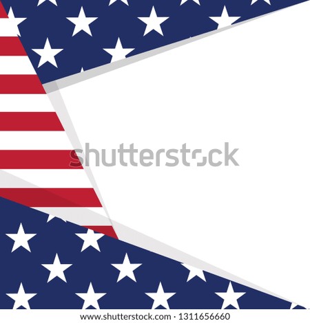 Colored background with the flag of United States. Vector illustration design