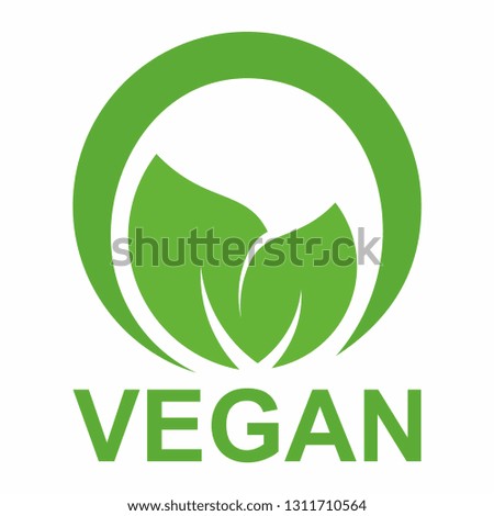 Vegan logo icon vector