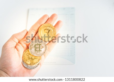  Book bank statement and fake bit coin.