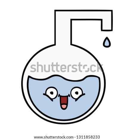 cute cartoon of a science bottle