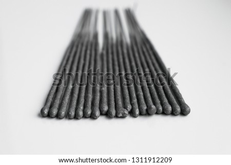 Pile of sparklers isolated on white background