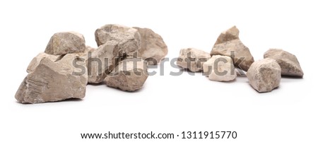 Decorative rocks isolated on white background Royalty-Free Stock Photo #1311915770