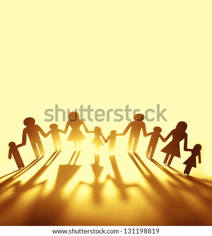 Family holding hands. Copy space Royalty-Free Stock Photo #131198819