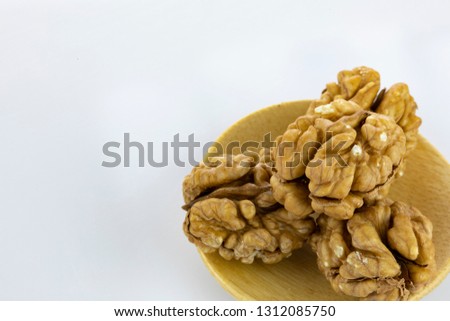 Walnuts Isolated on Whithe Background