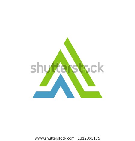 logo vector A and mountain