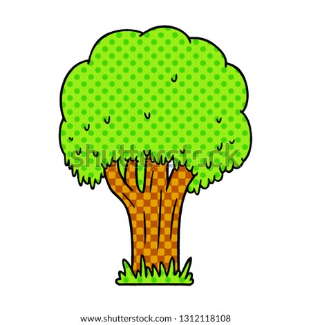 hand drawn cartoon doodle of a summer tree