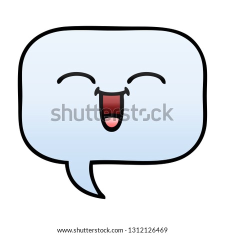 gradient shaded cartoon of a speech bubble