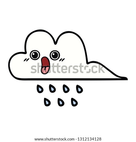 cute cartoon of a rain cloud