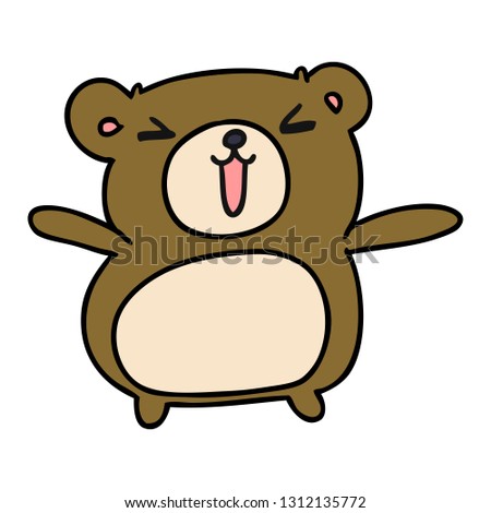 cartoon illustration kawaii cute teddy bear