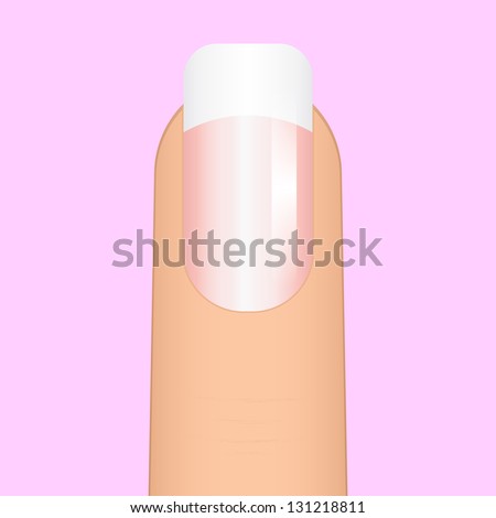 Vector illustration of french manicure