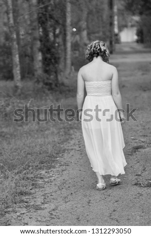 Girl Walking Alone