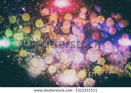 Christmas and New Year feast bokeh background with copyspace.