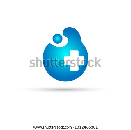 health care blue logo vector