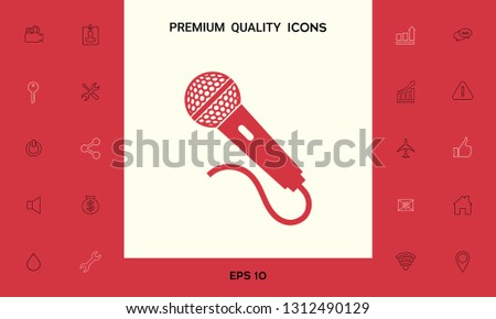 Microphone icon symbol. Graphic elements for your design