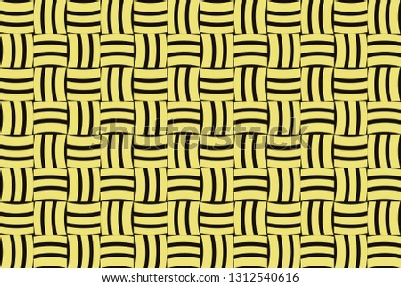 Yellow geometric seamless pattern in modern stylish. Abstract background. Vector seamless pattern