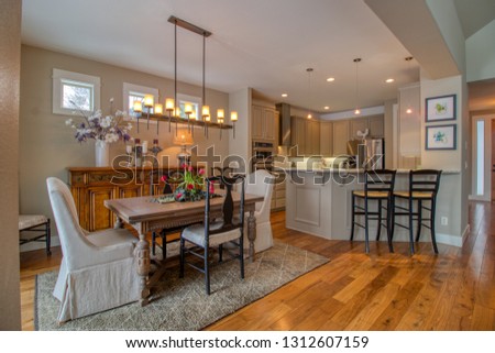 local listing dining room in Bend, Oregon Royalty-Free Stock Photo #1312607159