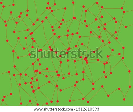 Red dots are lines on Green background.