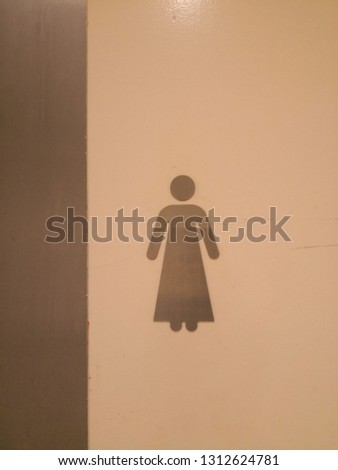 This is one of signages for women's  toilet. 
