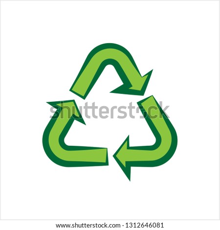 Recycle Icon, Recycle Sign Vector Art Illustration