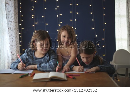 younger sister prevents the elders from doing homework, concept lessons, home schooling and siblings.