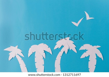 palm tree with copy space. concept image