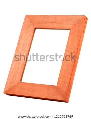 Brown Wood Frame isolated on white background. BROWN WOOD FRAME on WHITE BACKGROUND.
