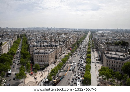 view of Paris from the Arc de Triomphe