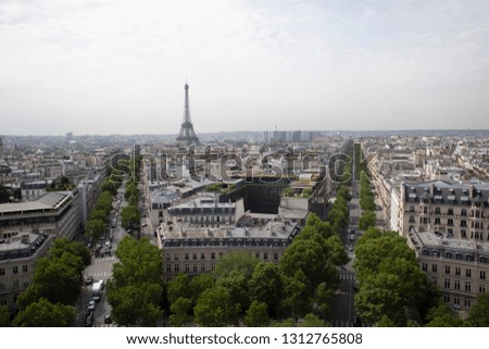view of Paris from the Arc de Triomphe