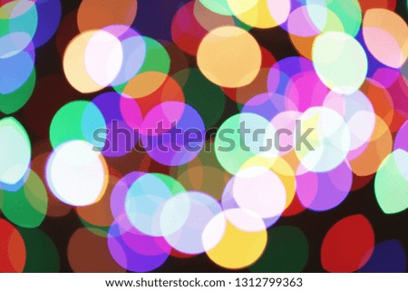 Beautiful colorful lights as background. Bokeh effect