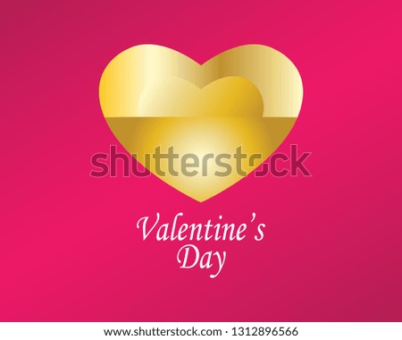 Gold Heart's Logo Vector in Elegant Style with Background