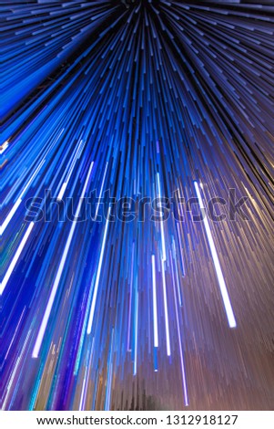 Blue glowing glass lines as abstract background. Texture