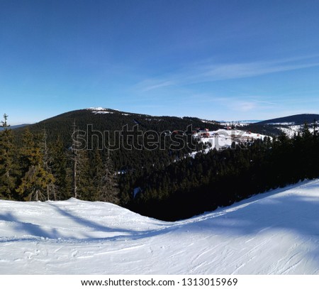 View from top of the Madarasi Hargita ski resort