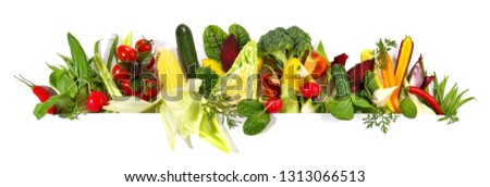 Various Vegetables Panorama Royalty-Free Stock Photo #1313066513