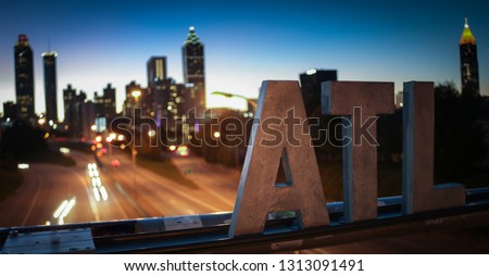 ATL sign at night