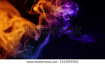 Abstract color smoke. blue and red background