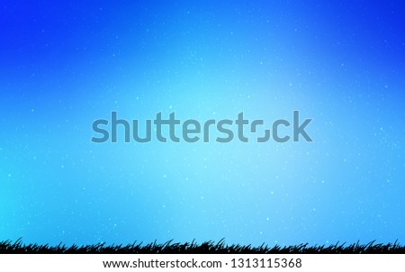 Light BLUE vector template with space stars. Glitter abstract illustration with colorful cosmic stars. Pattern for astrology websites.