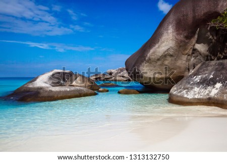 Tropical beach, Similan Islands, Andaman Sea, Thailand. Travelings