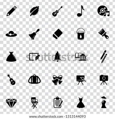 vector art icons. graphic design concept - drawing and painting tools, illustrations sign symbols