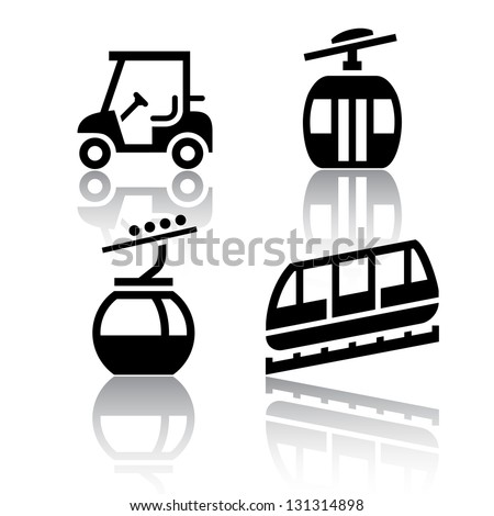 Set of transport icons - Recreation, vector illustration