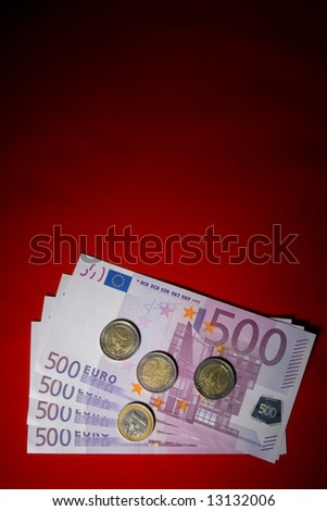 Money on red, euro