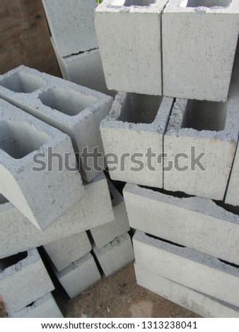 Detail of concrete blocks