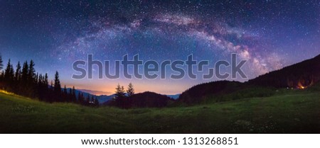 View of the Milkyway Galaxy at the Carpathian National Nature Park